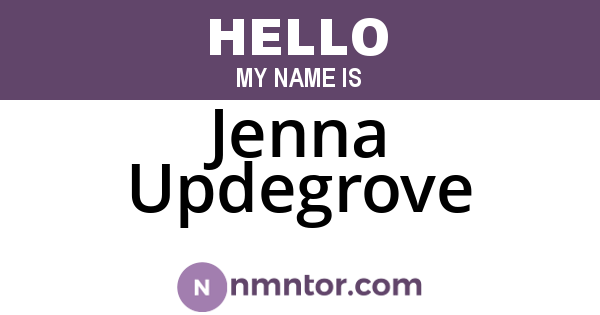 Jenna Updegrove