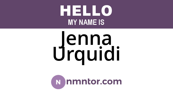 Jenna Urquidi