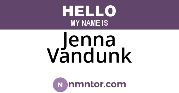 Jenna Vandunk