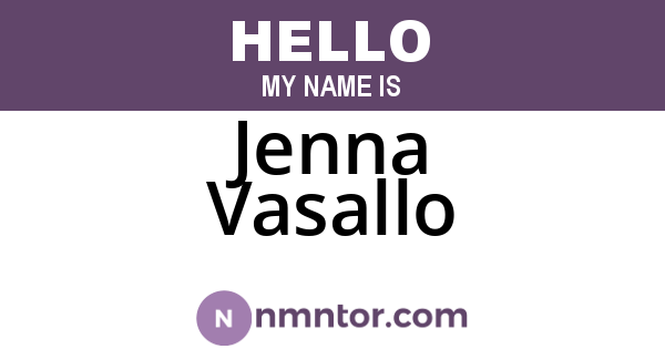 Jenna Vasallo