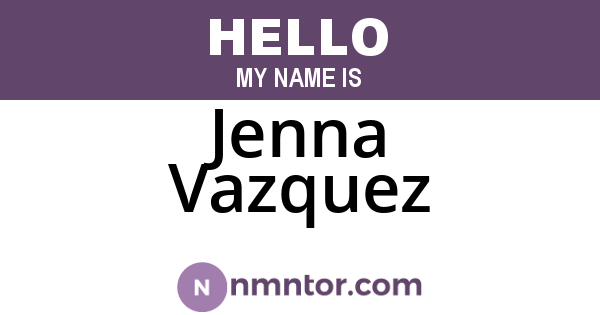 Jenna Vazquez