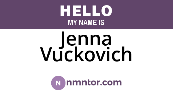Jenna Vuckovich