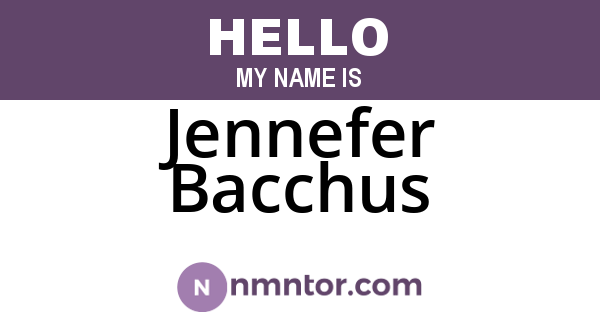 Jennefer Bacchus