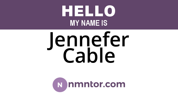 Jennefer Cable