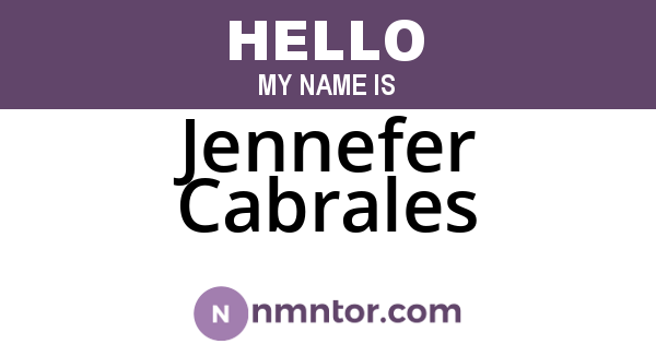 Jennefer Cabrales