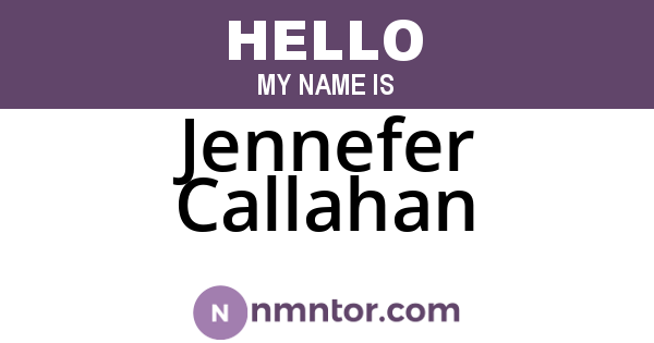 Jennefer Callahan