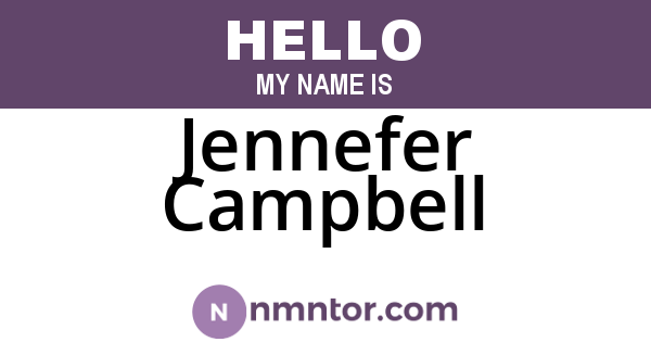 Jennefer Campbell