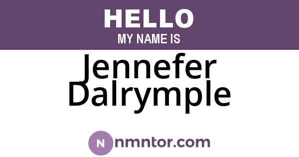Jennefer Dalrymple