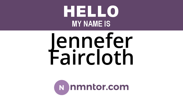 Jennefer Faircloth