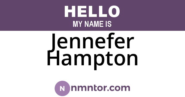 Jennefer Hampton