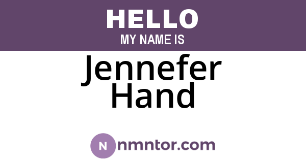 Jennefer Hand