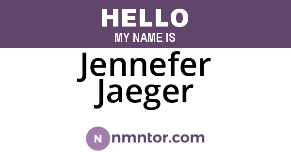 Jennefer Jaeger