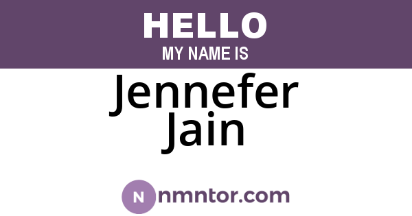 Jennefer Jain