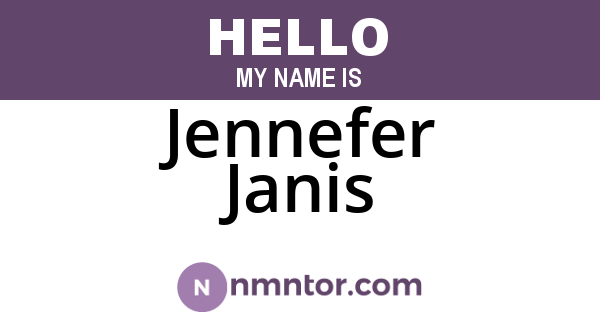 Jennefer Janis
