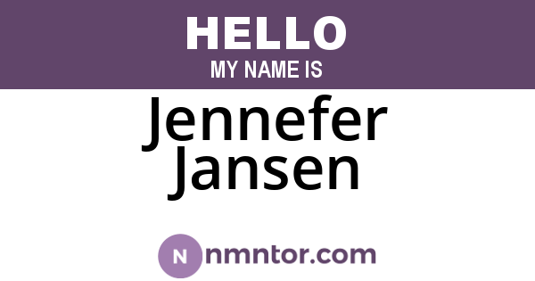Jennefer Jansen