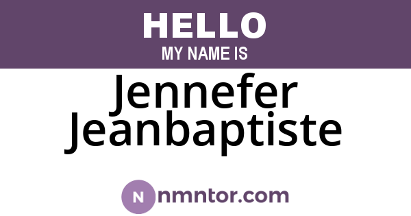 Jennefer Jeanbaptiste