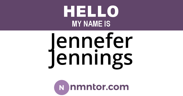 Jennefer Jennings