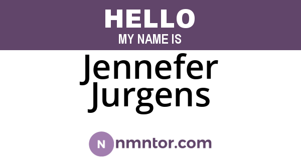 Jennefer Jurgens