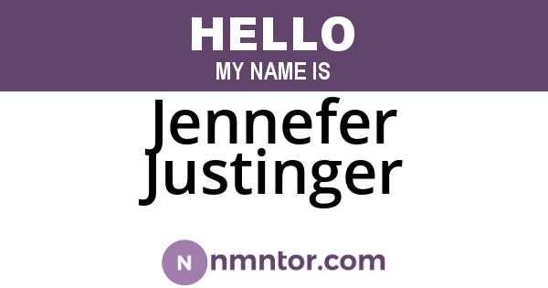 Jennefer Justinger