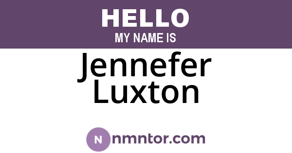 Jennefer Luxton