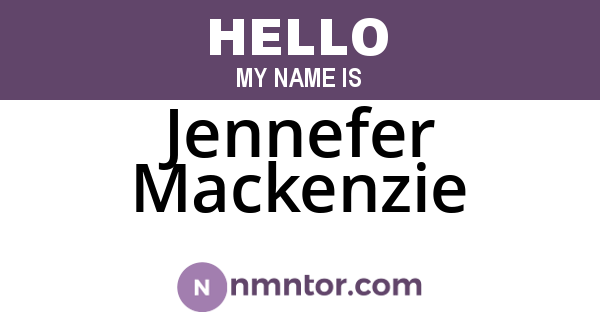 Jennefer Mackenzie