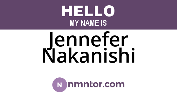 Jennefer Nakanishi