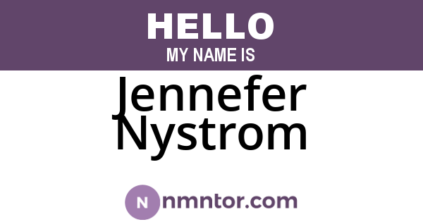 Jennefer Nystrom