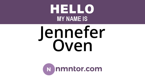 Jennefer Oven