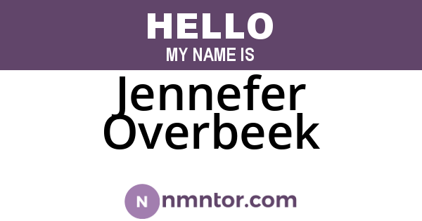 Jennefer Overbeek