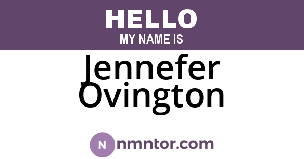 Jennefer Ovington