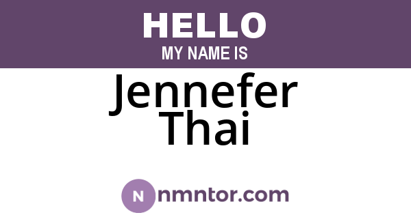 Jennefer Thai