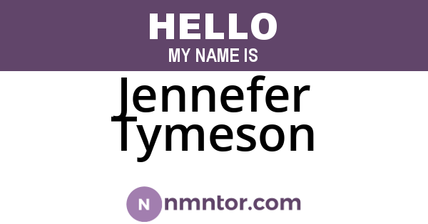 Jennefer Tymeson