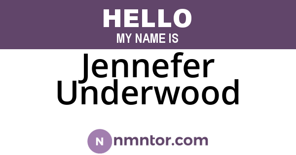 Jennefer Underwood