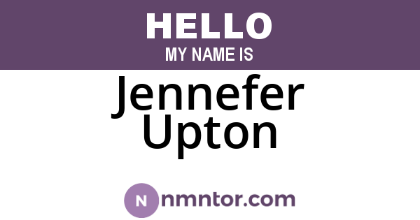 Jennefer Upton