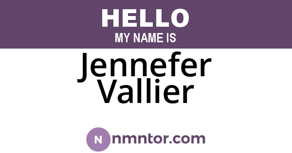 Jennefer Vallier