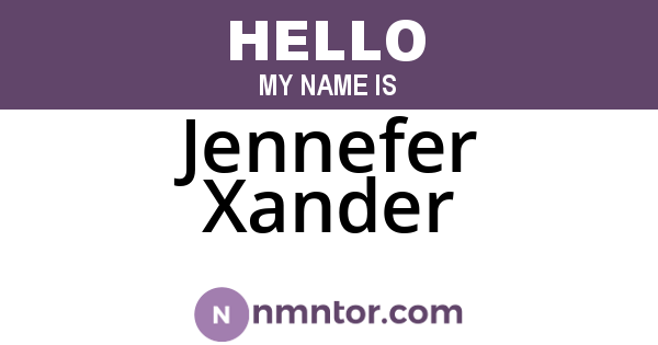 Jennefer Xander
