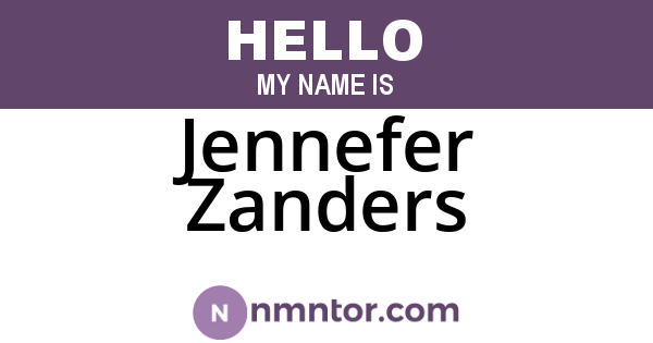 Jennefer Zanders