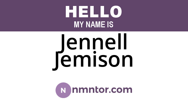 Jennell Jemison