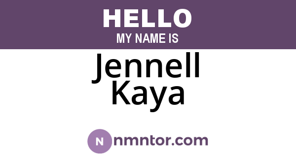 Jennell Kaya