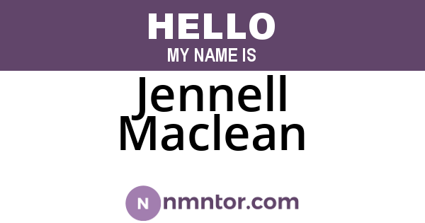 Jennell Maclean