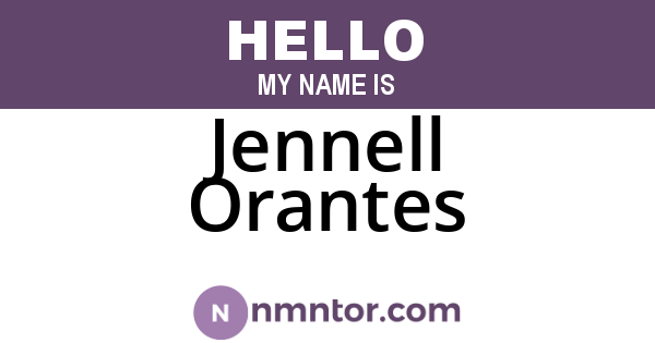 Jennell Orantes