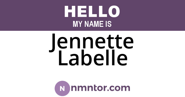 Jennette Labelle