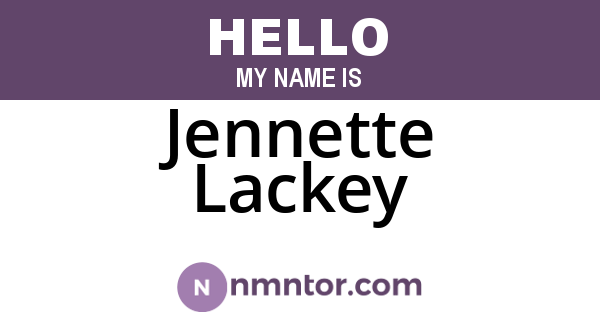 Jennette Lackey