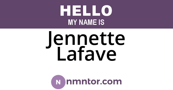 Jennette Lafave