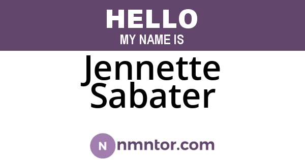 Jennette Sabater