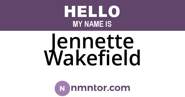 Jennette Wakefield