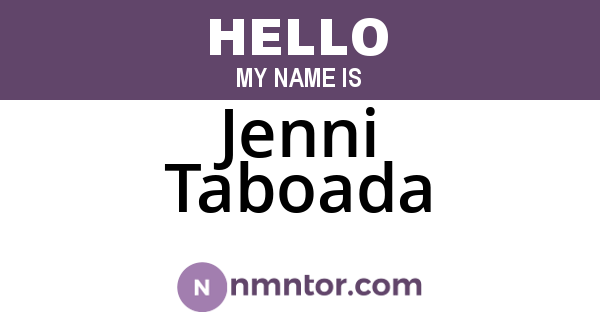 Jenni Taboada