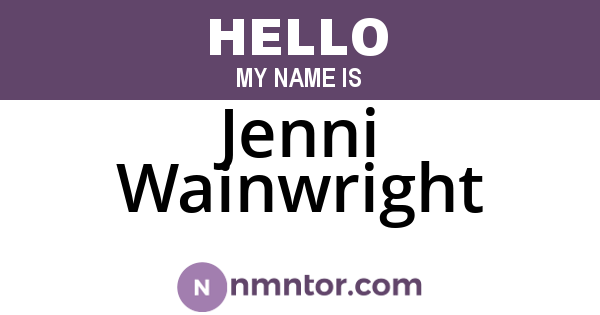 Jenni Wainwright
