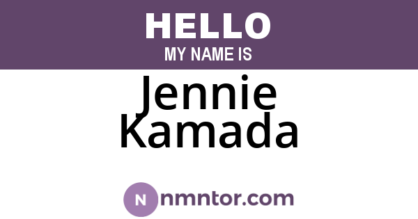 Jennie Kamada