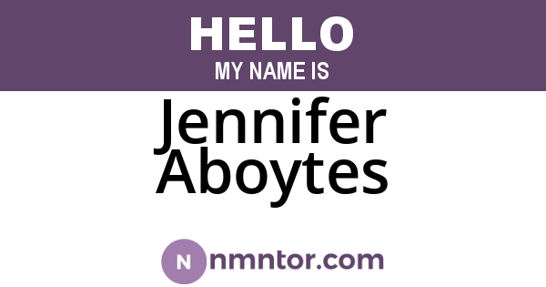 Jennifer Aboytes